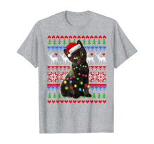 Load image into Gallery viewer, Santa Black Cat Christmas Light Ugly Christmas Sweater T-Shirt