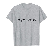 Load image into Gallery viewer, eyelashes cute trendy eyes closed tshirt