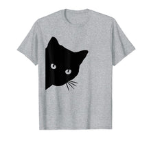 Load image into Gallery viewer, Black Cat Face Watching Funny Cat T-Shirt Gift for Cat Lover