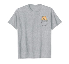 Load image into Gallery viewer, Cute Pomeranian in pocket T-shirt | Pomeranian funny gift