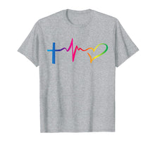 Load image into Gallery viewer, Faith Hope Love Rainbow Christian Quote Scripture Shirt