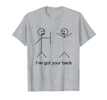 Load image into Gallery viewer, I've got your back stick figures Nerd T-Shirt Shirt black