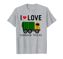 Load image into Gallery viewer, I Love Garbage Trucks Shirt | Cool Little Garbage Lover Gift