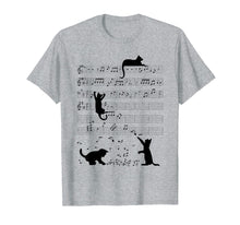 Load image into Gallery viewer, Cute Cat Kitty Playing Music Note Clef Musician Art T-Shirt