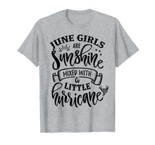 Load image into Gallery viewer, June Girls Are Sunshine Mixed Little Hurricane T-Shirt