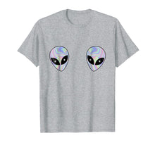 Load image into Gallery viewer, Alien Heads Boobs Shirt Colorful Rave Ufo Shirt Believe Tee
