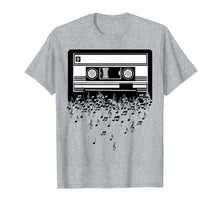 Load image into Gallery viewer, Cassette T Shirt - Music notes & Retro Cassette Tape