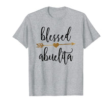 Load image into Gallery viewer, Gold Arrow Blessed Abuelita Shirt Announcement Shirt