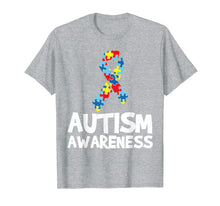 Load image into Gallery viewer, Autism Awareness T Shirt Puzzle Ribbon Family Tee Shirt