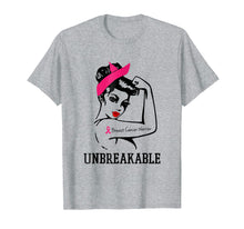 Load image into Gallery viewer, Breast Cancer Warrior unbreakable t-shirt