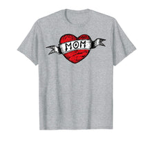 Load image into Gallery viewer, Hand-Drawn Mom Heart Tattoo T-Shirt Mother's Day Tee