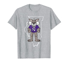 Load image into Gallery viewer, Northwestern Wildcats Willie In State Outline T-Shirt