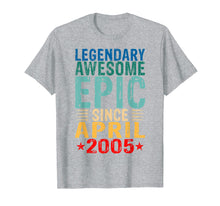 Load image into Gallery viewer, Legendary Awesome Epic Since April 2005 14 Years Old T Shirt