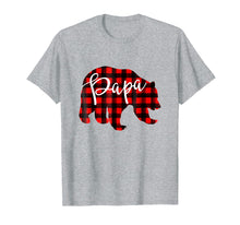 Load image into Gallery viewer, Mens Red Plaid Papa Bear Shirt Matching Pajama Family Buffalo Dad