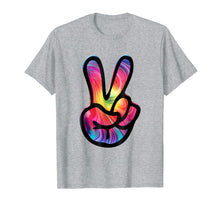 Load image into Gallery viewer, 60s 70s Tie Dye Peace Hand Sign Shirt - Hippie