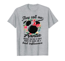 Load image into Gallery viewer, Floral-Minnie-Mouse They Call Me Auntie-Bad-influence Shirt