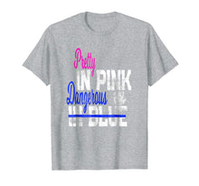 Load image into Gallery viewer, Pretty In Pink Dangerous In Blue Womens Police Officer Shirt