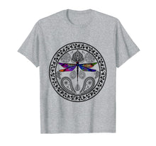 Load image into Gallery viewer, Dragonfly Mystical Multicolor Spiritual Mandala - T-Shirt