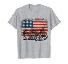 Load image into Gallery viewer, American Flag Farmer Shirt Vintage Patriotic Tractor T-Shirt