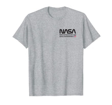 Load image into Gallery viewer, NASA Shirt, Worm Logo Insignia Symbol USA US Flag Graphic T-Shirt