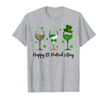 Load image into Gallery viewer, Irish Gifts Three Wine Glasses Shamrock St Patrick's Day T-Shirt-840834