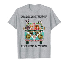 Load image into Gallery viewer, In Hair On Dark Highway A Desert Corgi Cool Wind Hippie Dog T-Shirt