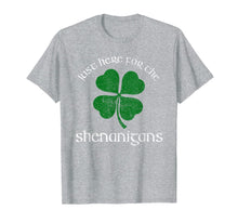 Load image into Gallery viewer, Just Here For The Shenanigans St Patrick's Day Funny T-Shirt-1567668