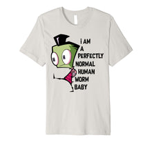 Load image into Gallery viewer, Invader Zim I Am Perfectly Normal Human Worm Baby Portrait Premium T-Shirt

