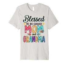 Load image into Gallery viewer, Blessed To Be Called Mom And Grandma Flower T-Shirt Premium T-Shirt
