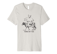 Load image into Gallery viewer, Friends Not Food Vegan Vegetarian T-shirt
