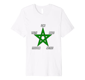 L.T.P.F.J. Moroccan Flag T Shirt Moorish American PREMIUM