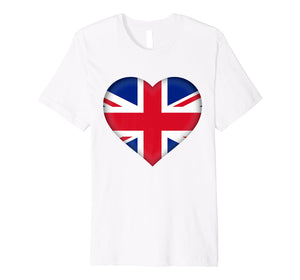 I Love United Kingdom UK T-Shirt | British Flag Heart Outfit