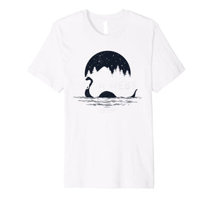 Loch Ness Monster Swimming By Moonlight Premium T-Shirt