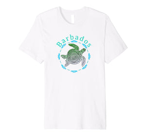 Barbados T-Shirt Vintage Tribal Turtle Gift Premium T-Shirt