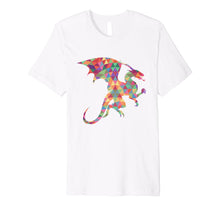 Load image into Gallery viewer, Colorful Fractal Style Dragon Tee Shirt
