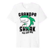 Load image into Gallery viewer, Grandpa Shark T Shirt Dad Grandfather Halloween Christmas
