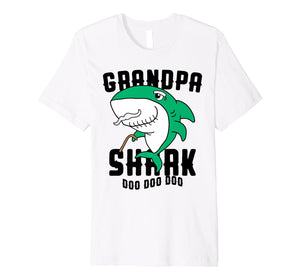 Grandpa Shark T Shirt Dad Grandfather Halloween Christmas