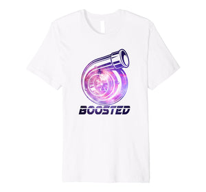 Funny Turbo Tuner Gear Head Shirt - Galaxy Boosted Turbo tee