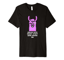 Load image into Gallery viewer, Feeling Cute Might Start Some Drama IDK Llama Shirt

