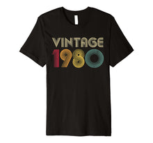 Load image into Gallery viewer, 1980 40th Birthday T Shirt Gift Vintage Classic Men Women
