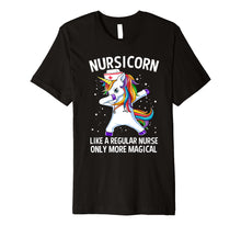 Load image into Gallery viewer, Dabbing Unicorn Nursicorn Funny Nurse Gift  Premium T-Shirt
