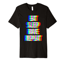 Load image into Gallery viewer, Eat Sleep Rave Repeat Fitted 3D T-Shirt
