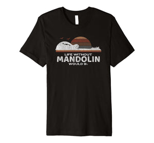 Mandolin Distressed T-Shirt : Gift for Mando Lovers