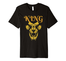 Load image into Gallery viewer, King Lion Mens Hustler T-Shirt Gold Print
