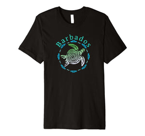 Barbados T-Shirt Vintage Tribal Turtle Gift Premium T-Shirt