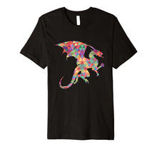 Load image into Gallery viewer, Colorful Fractal Style Dragon Tee Shirt
