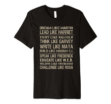 Load image into Gallery viewer, Black History Lead Write Think African Hero Premium T-Shirt
