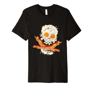 Keto Breakfast Cool Eggs Bacon Pirate Skull Gift Shirt