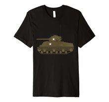 Load image into Gallery viewer, US Army Sherman Tank T-shirt for military fans
