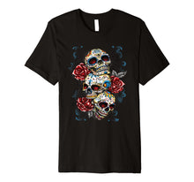 Load image into Gallery viewer, Sugar skull shirt Day of Dead shirt Dia de los Muertos shirt
